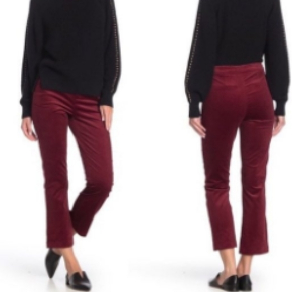Joie Marcena Cropped Corduroy Pants in blackberry. - Picture 1 of 10